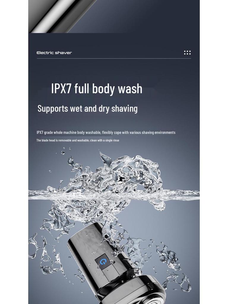 Portable Dual Head Alloy Electric Shaver for Men, Smart & Silent, Fully Washable
