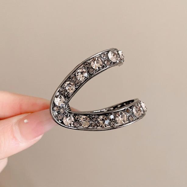 High ponytail fixed artifact grab clip female back head half tie hair headgear hairpin v-clip hairpin matte