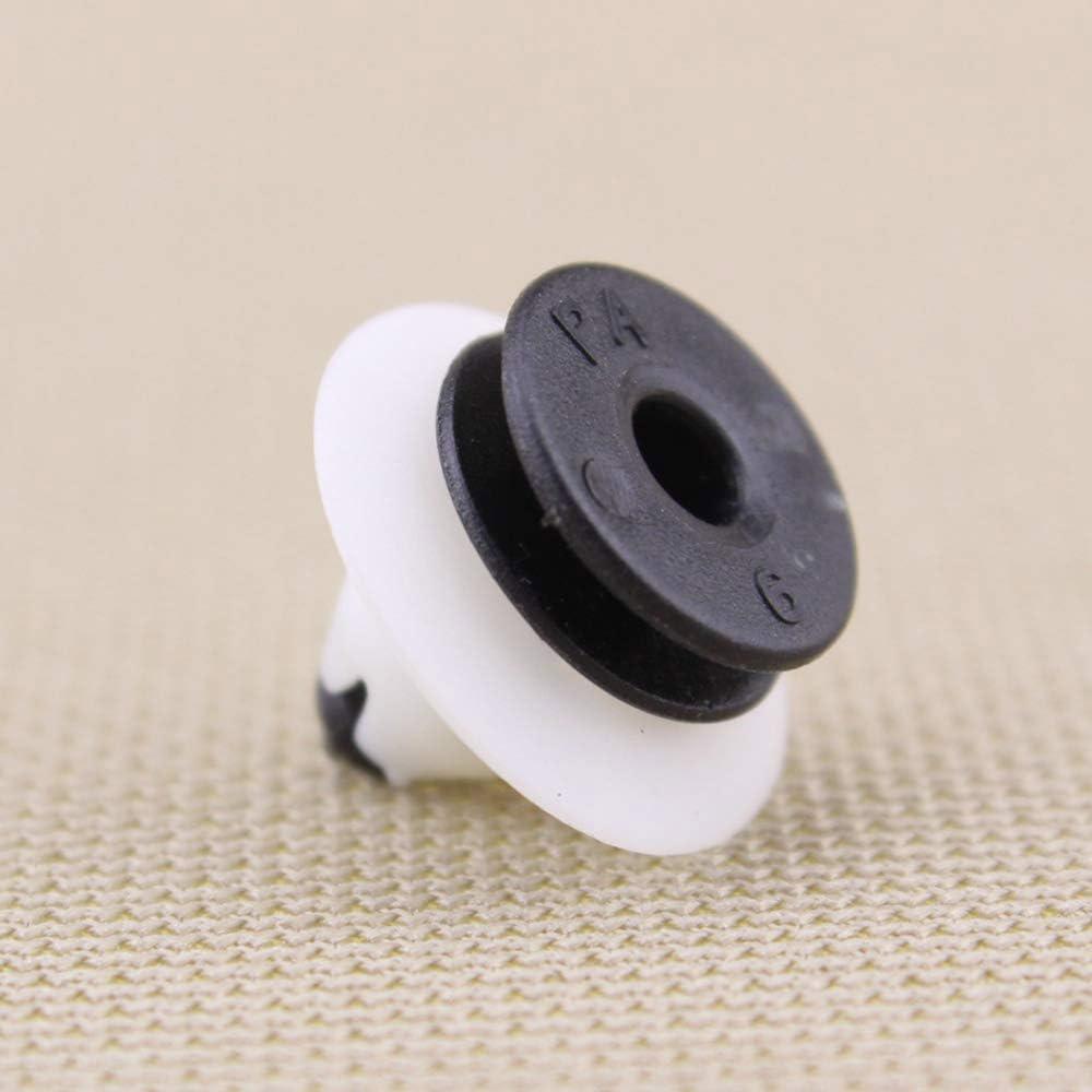 10PCS Nylon Black & White Trim Clips Retainer 30653441 For Volvo C30 C70