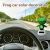 Animal Solar Bobbleheads Frog Design Solar Dancing Toy Cute Animated Shaking Head Bobblehead Car Dashboard Animal Auto Car