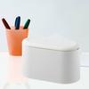 1Pcs Press Top Mini Desktop Trash Can Small Space Saving Waste Bin for Office Desk Stylish Table Garbage Container