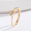 Plated 18k Seiko Flash Diamond Butterfly Ring Simple Ins Cold Wind Ring