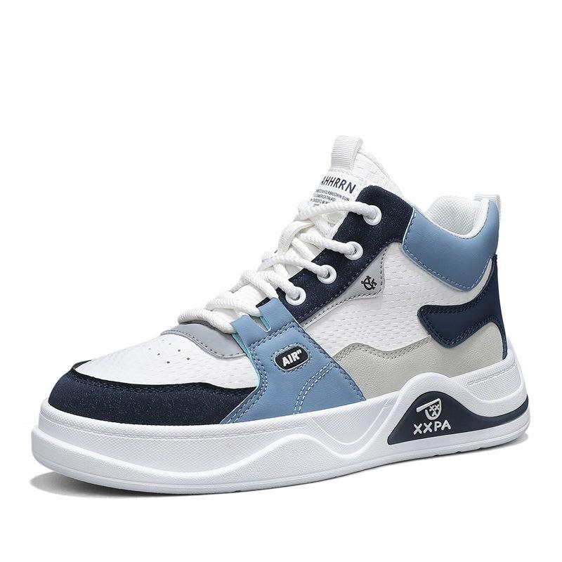 Vier Jahreszeiten Neue High-Top Board Schuhe Jugend Dicke Sohle Höhensteigernd Farbpassend Freizeit Schuhe Große Größe Outdoor Sport