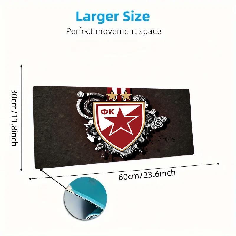 Crvena zvezda Print  Cushion Non-slip Laptop Tablet Big Mousepad XXL Mat Mini PC Playmat With Lock edge