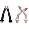 Long Sateen Down Trimmed Musical Gloves Flexible Comfortable Gloves For Theater Performances Special Instances