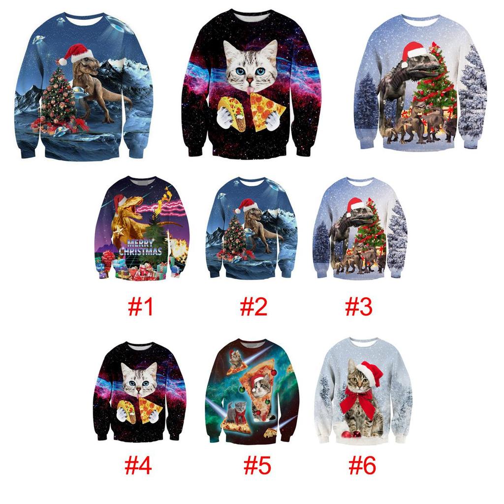 Mens Jumper Womens Animal Cat 3d Print Hoodies Casual Jersey Pullover Sweatshirt