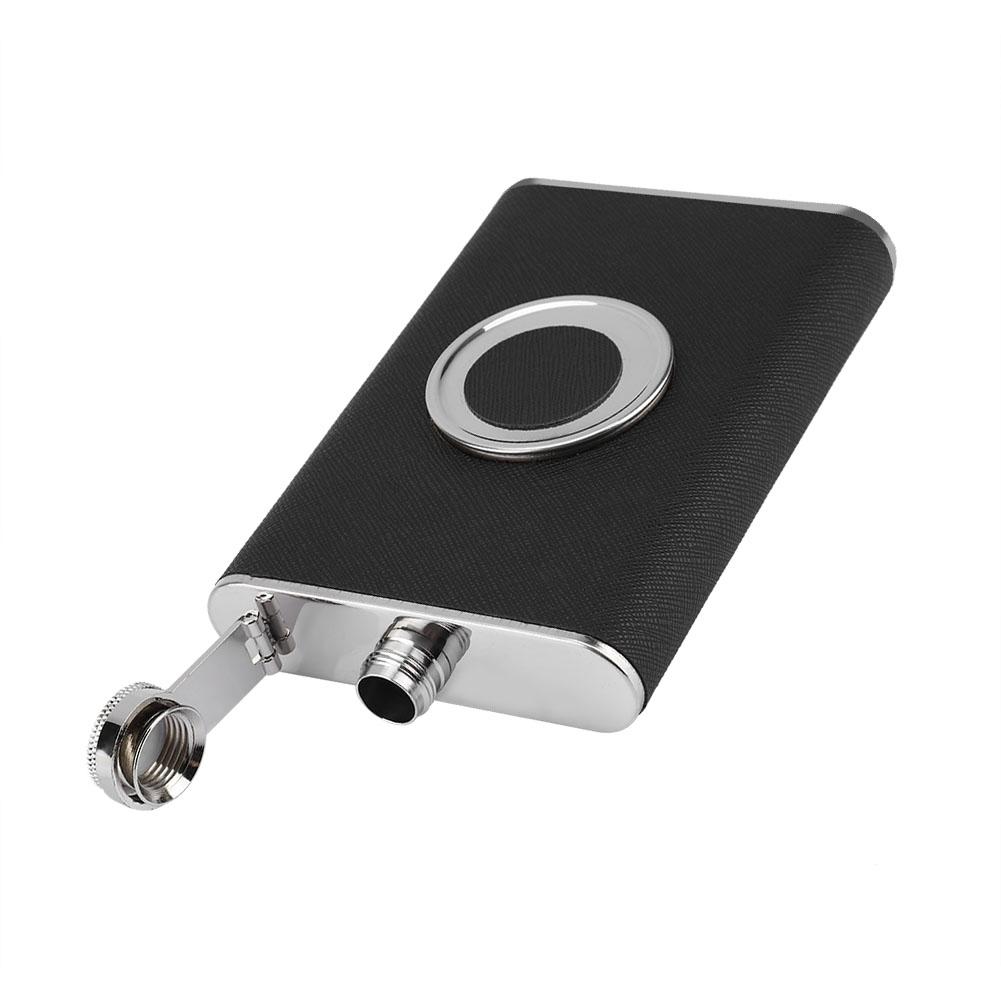 8 Oz Stainless Steel Shot Flask with Built In Collapsible Shot Glass and Funnel