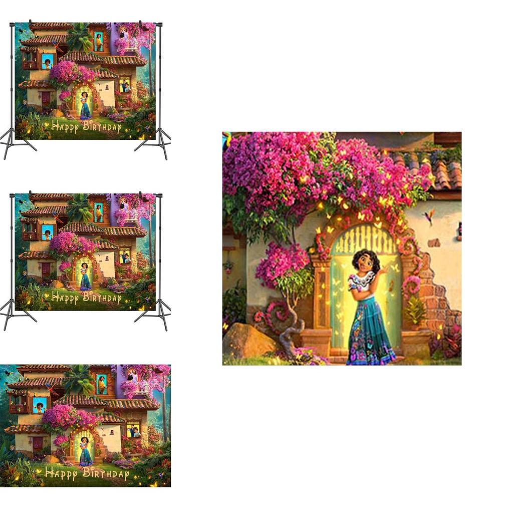 Förtrollande Disney Encanto Mirabel Födelsedagsparty Fotobakgrund Banner