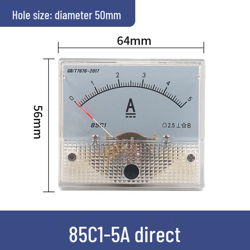 Pointer Type DC Ammeter Head 85C1-10A: Available In 1A, 2A, 3A, 5A, 50A, 500mA, 100uA, 30mA, and 50mA.