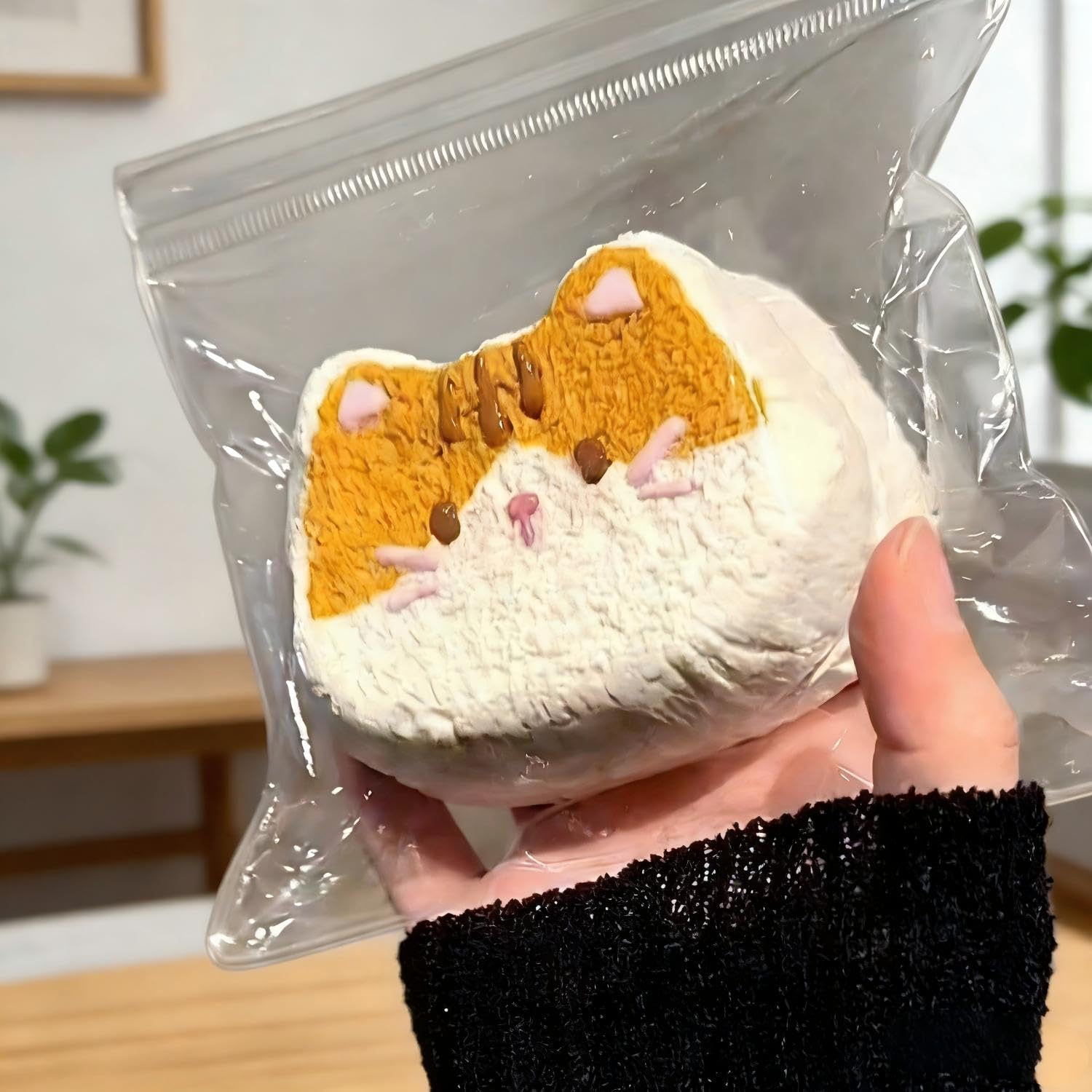 

Orange Cat Squeeze Cake Toy Puni Puni Water Sensation Stress Relief Toy Hand Grip Tactile Stress Reduction Gift