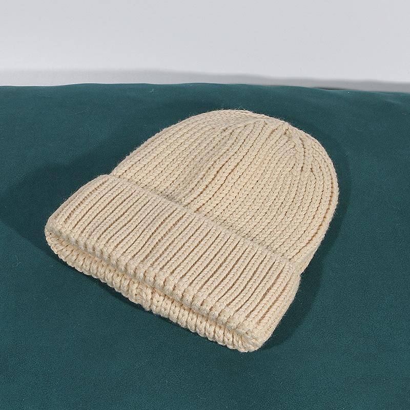 Hat for Women In Autumn and Winter Korean Style Versatile Knitted Hat Custom Embroidery Candy Color Wool Hat Warm Cold Hat Men's Trendy