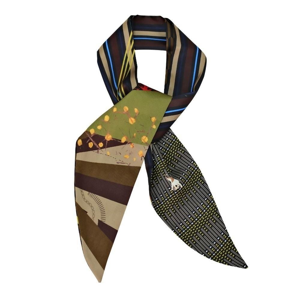 Printed Neckerchief Scarf Long Handbag Decorative Accessories Stylish Skinny Scarf  Hair Accessory