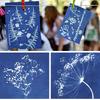 Blue A5 Sun Art Paper Kit Sunprint Kit Cyanotype Paper With Acrylic Panel Solar Drawing Paper Sensitivity Nature Printing Paper