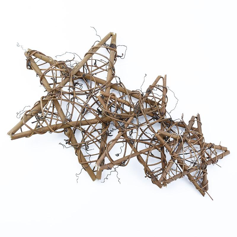 1pc 10/15/20cm Artificial Flowers Wall Rattan Star Frame Wreaths Christmas Decoration For Home DIY Handmade Door Hanging Wedding