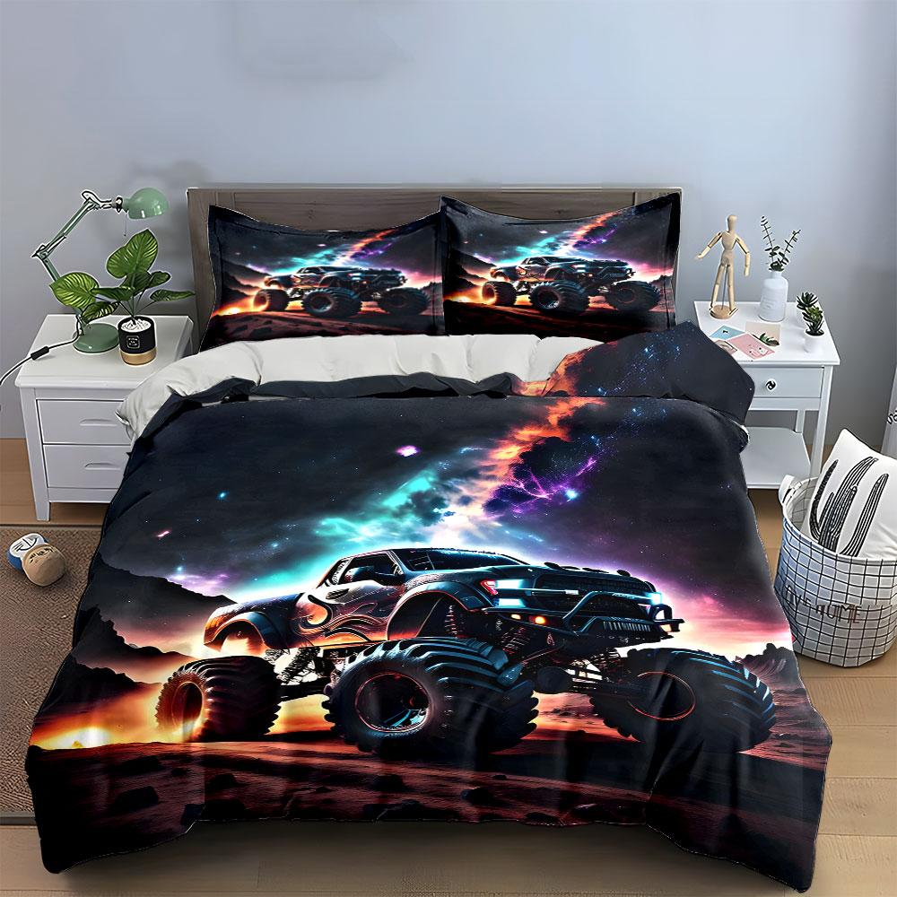 "Galactic Monster Truck Adventure" Bedding sets Duvet covers Pillowcases(1* Duvet Cover 2* Pillowcases without duvet insert)