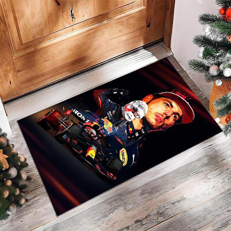 Max Verstappen Kryształowy Aksamitny Dywan Miękki Anty?Antypoślizgowa Mata Podłogowa Wygodny Dywanik do Wystroju Domu Salonu Sypialni