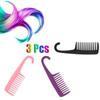 3-pakning Hårkam Stor Bredtannet Kam Dusjkammer Krøll Våt Kam for Langt, Vått eller Krøllete Hår Flokeutredning Blodsirkulasjon Salongverktøy