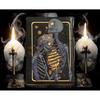 Livre de sorts Grimoire Journal imprimé The Lovers Tarot Notebook Spiral Gothic Notebook Skull amant Antique Journals cadeaux pour hommes ou femmes