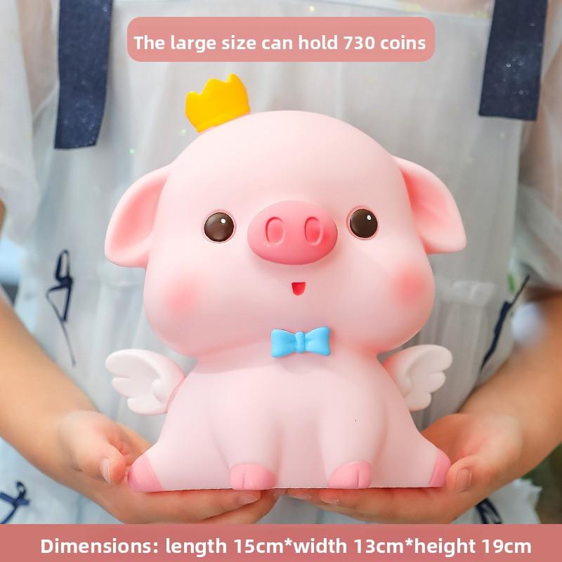 Cartoon Baby Pig Savings Jar with Rubberized Anti-drop Coating, Cute Pig Boi Piggy Bank, for Children's Festival
