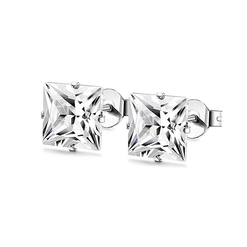 1 Pair Different Types Shape Unisex Silver Color Stainless Steel Piercing Earring For Women Men Punk Gothic Barbell Earring