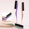 Nylon Bristles Teasing Hair Brush Slick Back Hair Brush with Rattail Pick Teasing Hairbrush for Sectioning and Parting