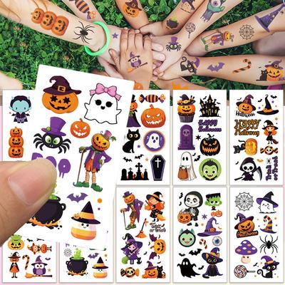 10 Blatt Halloween Temporäre Tattoos Set Für Kinder Erwachsene Einfache Anwendung Und Entfernung Arm Hände Körper Tattoos Für Kinder Spielzeug Geschenk
