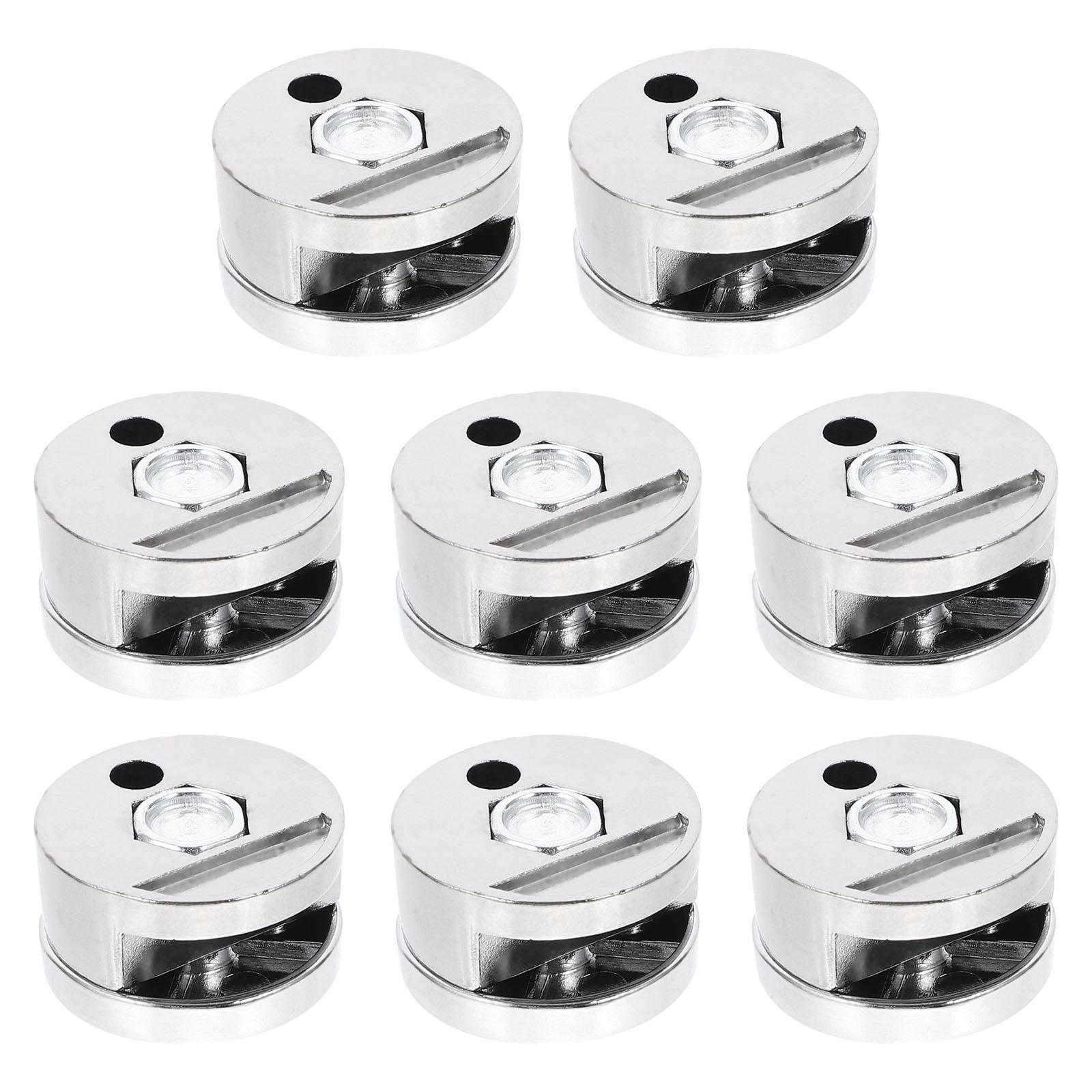 

4Pcs Round Mirror Clips Durable Wall Mounting Holders Smooth Surface No Burrs Easy Install Mirror Holder Clips 2X2X1.3CM