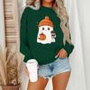Women's Casual Fashion Round Neck Long Sleeve Halloween Printed Sweatshirt