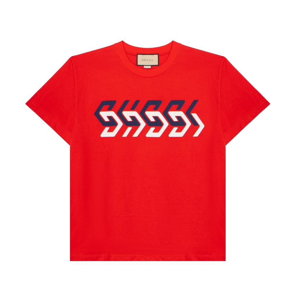 GUCCI T Shirts Men's Red Crew Neck Moderate 616036-XJDV9-6229