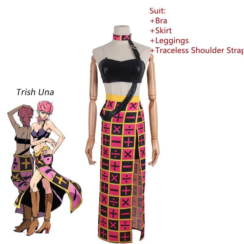 Traje de Cosplay Jojo's Bizarre Adventure Elástico Respirável Alta Qualidade Para Halloween Comic Con Role Play