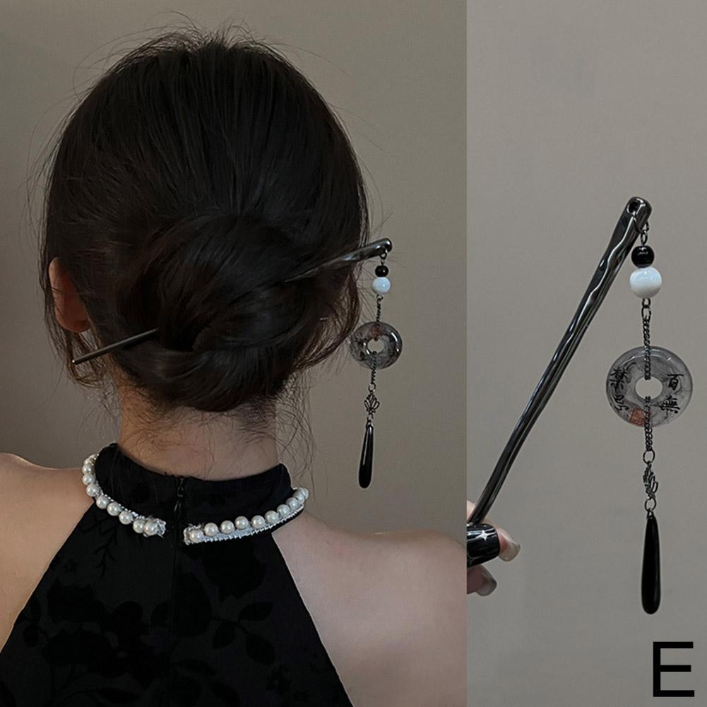 

Аксессуары для волос в старинном стиле для женщин, высококачественная китайская шпилька с черной кисточкой, ретро-шпилька T8Y8 style5-One size