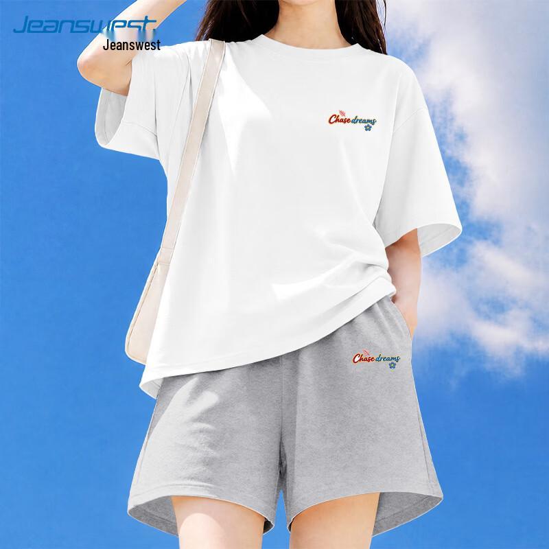 Jeanswest Women's Pure Cotton T-Shirt & Cropped Pants Set