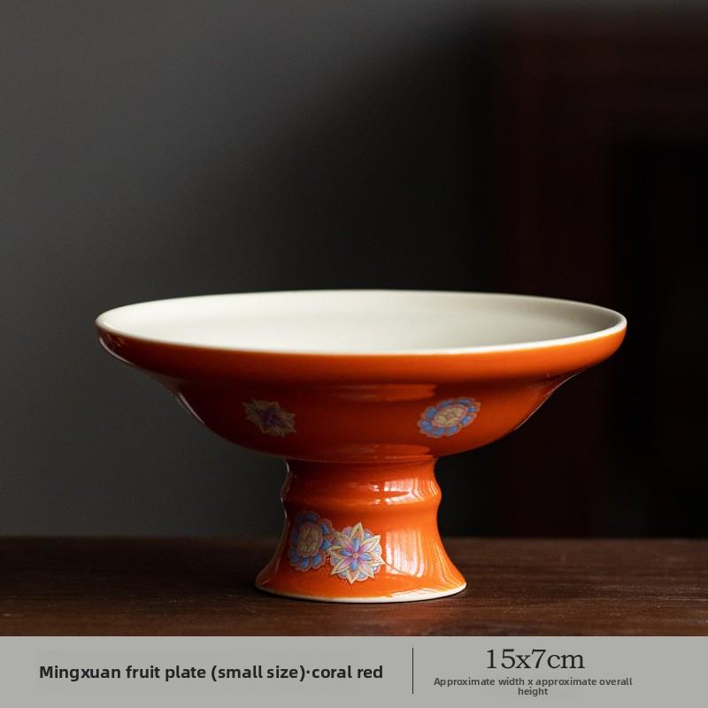 Japanisches Türkisgrün Hoher Fuß Obstschalen Zen Gebäckteller Dessert Süßigkeitenschale Süßigkeitenbar Haushalt Gastfreundschaftsgeschirr Geschenk