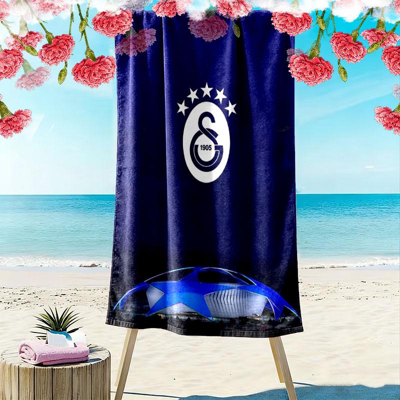 Galatasaray Tribe Print Beach Towel, Large Soft Quick Dry Towel for Beach Camping Swimming