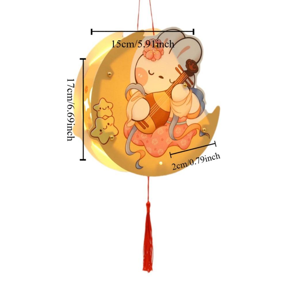 Handmade Mid-Autumn Festival Lantern DIY Glowing Light-Up Bunny Lantern Party Decoration