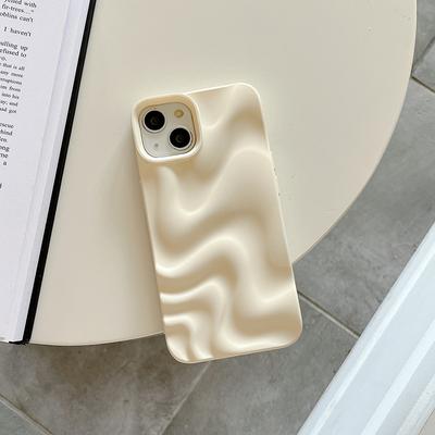 Matte 3D Water Ripple Phone Case for iPhone 17 16 15 14 13 12 11 Pro Max 14pro Cases Shockproof Soft Silicone Back Cover