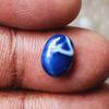 3 Cts Certified Natural Snake Sapphire Oval Shape Cabochon Gemstone