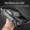 1:24 Dodge Challenger SRT Hellcat Redeye Muscle Alloy Diecast Car Model Computer Desktop DIY High Simulation Collection Ornament