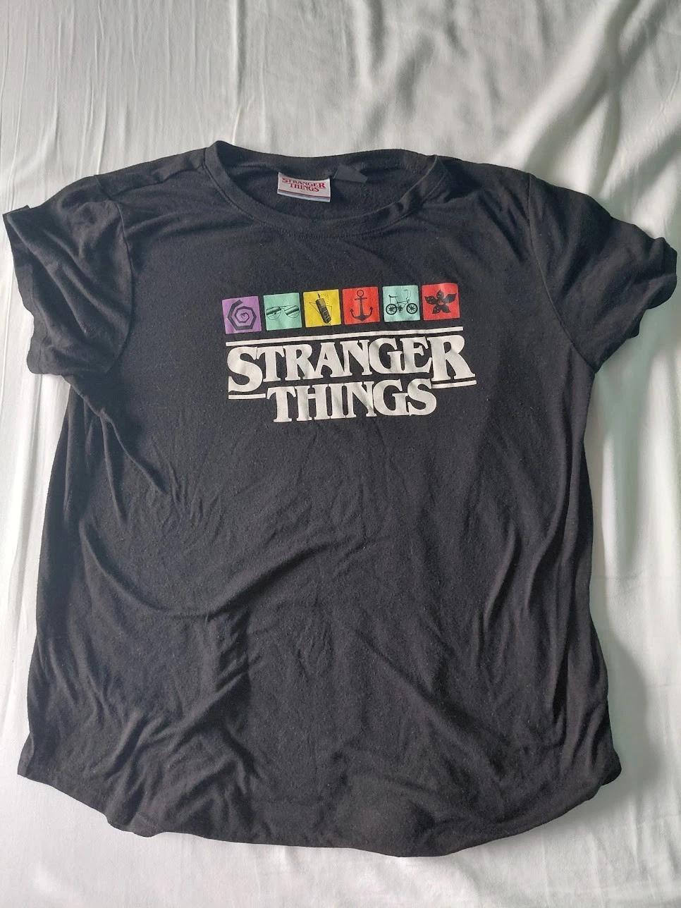 XL ВИНТАЖНАЯ Черная футболка Stranger Things S