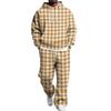 Completo con Felpa e Pantaloni da Tuta da Uomo con Vita Elastica, Outfit Casual Due Pezzi