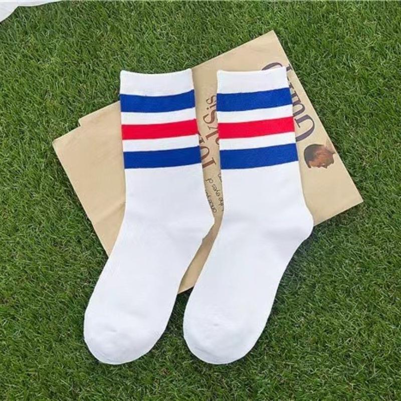 New Men/Women 3 Three Stripes Cotton Socks Retro Old School Skate Long Short White Black Winter Cool