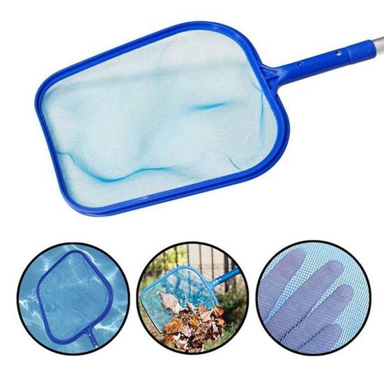 Pool Leaf Skimmer Net Fine Mesh Netting Basket with 5 Aluminum Pole Sections Pool Skimming Tool for Debris Collection Spa Pond