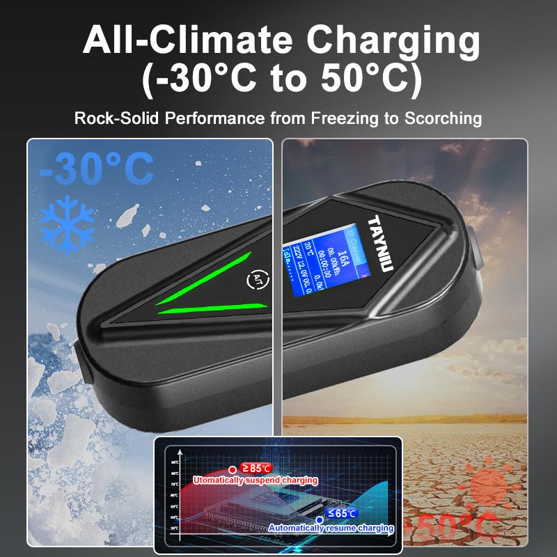 TAYNIU Voltix electric vehicle Charger 3.5kW 16A TYPE 2, TYPE 1 J1772, GB/T, NACS EU Plug Level 1 Charging Cable for Tesla EVs