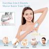 Electric Razors for Women 2 In 1 Bikini Trimmer Face Shavers Hair Removal for Underarms Legs Ladies Body Trimmer IPX7 Waterproof