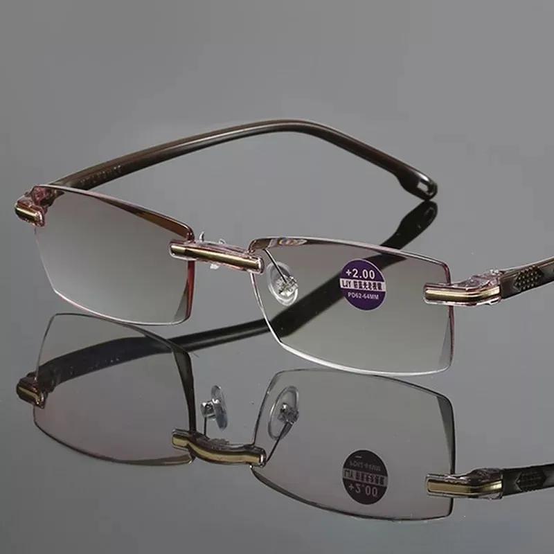 Reading Glasses Men Magnification Eye Wear Farsighted Glasses Diopter Dimond Cutting +10 To +40 Blue Light Glasses
