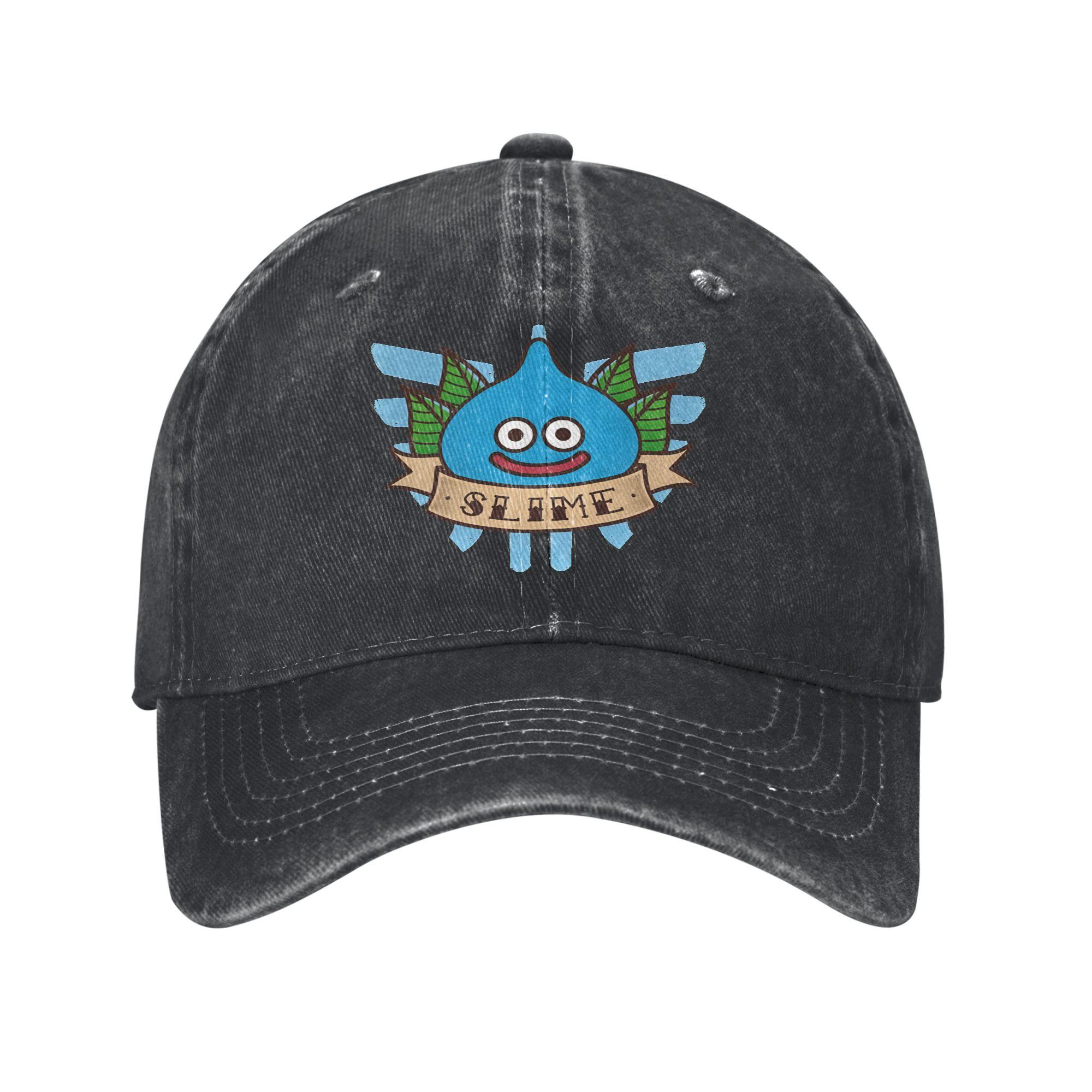 Dragon Quest slime Print Caps for Unisex Women Cotton Trucker Hat Daily Headwear Baseball Cap Adjustable Adjustable