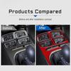 Real Soft Carbon Fiber for Chevrolet Camaro 2010 2011 2012 2013 2014 2015 Accessories Interior Trim Car Gear Shift Panel Sticker