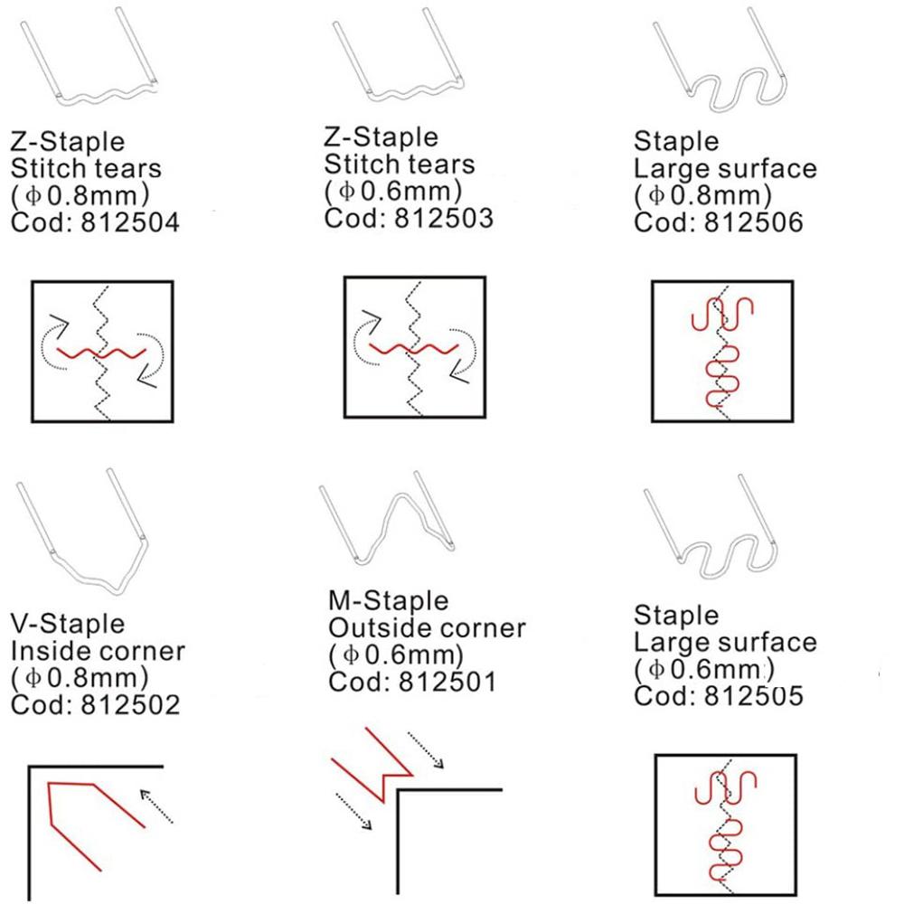 600Pcs Hot Staple for Car Bumper Fender Welder Stapler Plastic Welding Repair