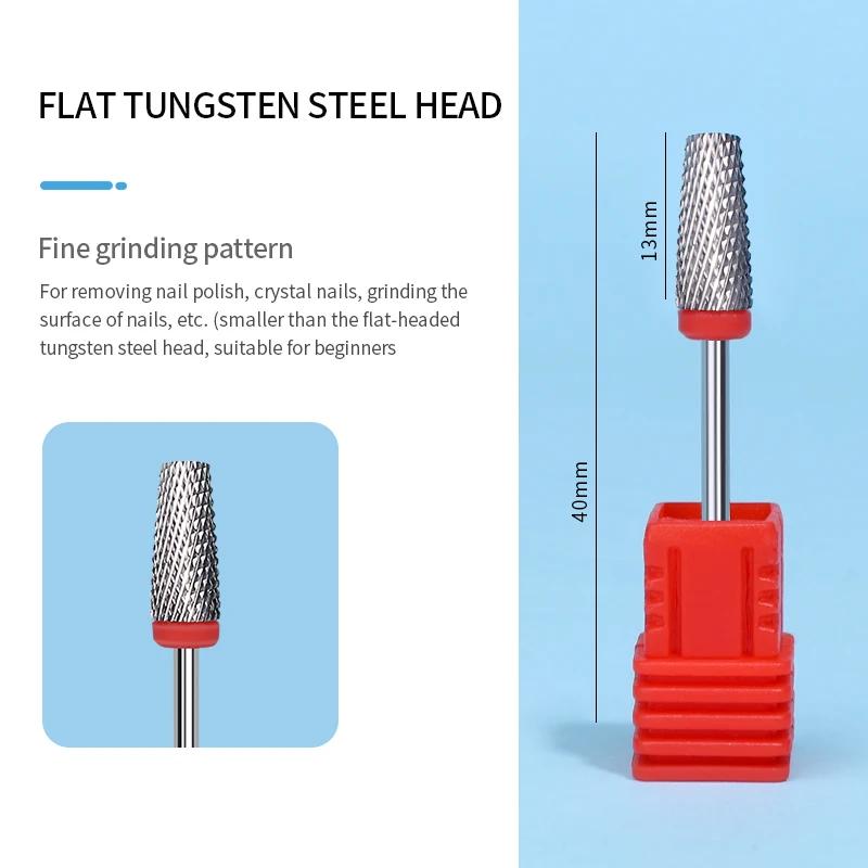 Professional Nail Drill Bits Tungsten Carbide Milling Gel Removal Cutters Set Tips Sander Heads Manicure Lathe Strawberries