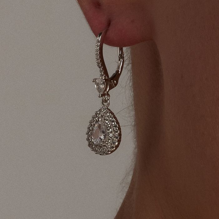 Boucles d'oreilles - LUXENTER - Shiyi - Argent 925 - Zircon Cubique - Plaqué Rhodium